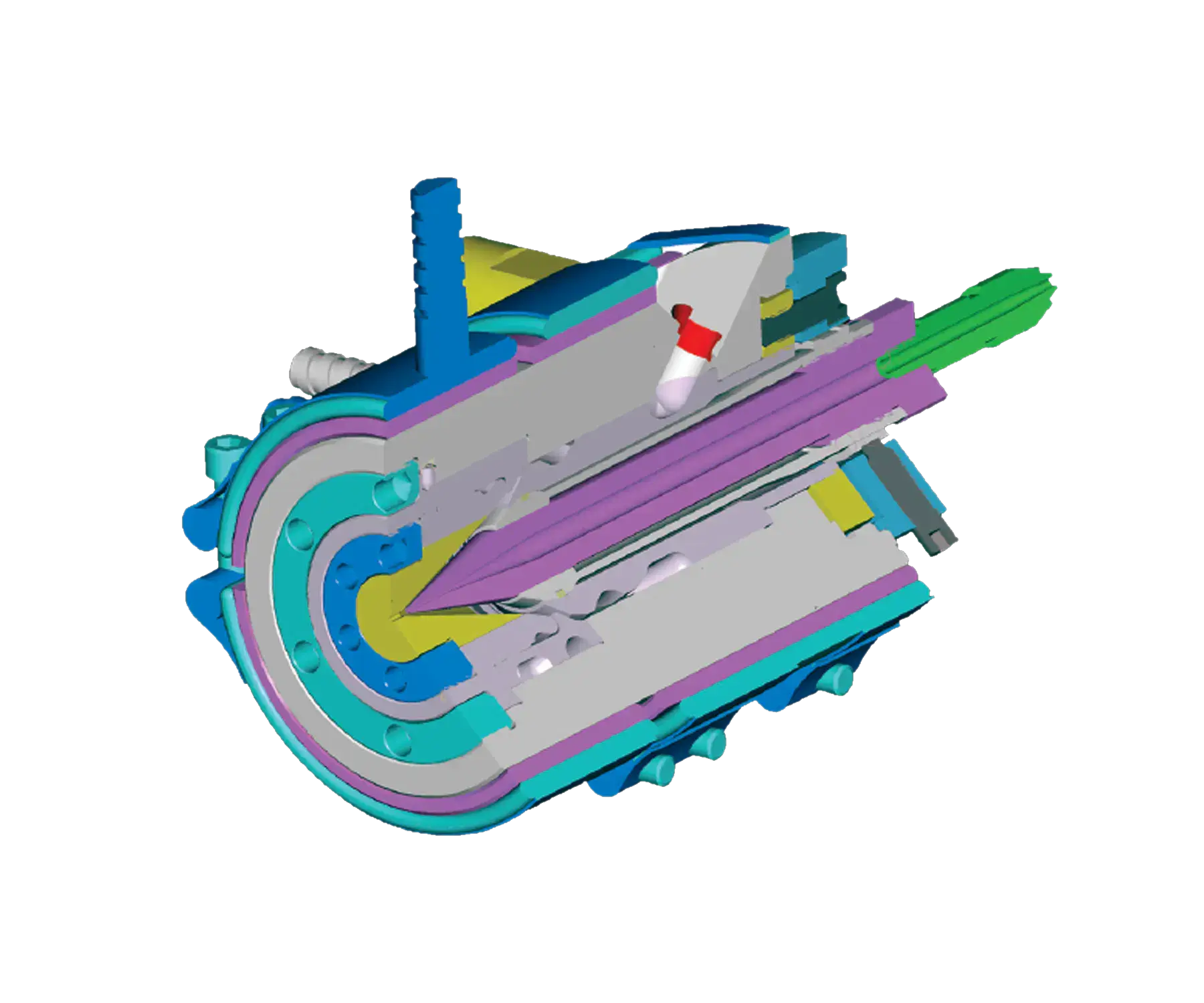 Die head cross section