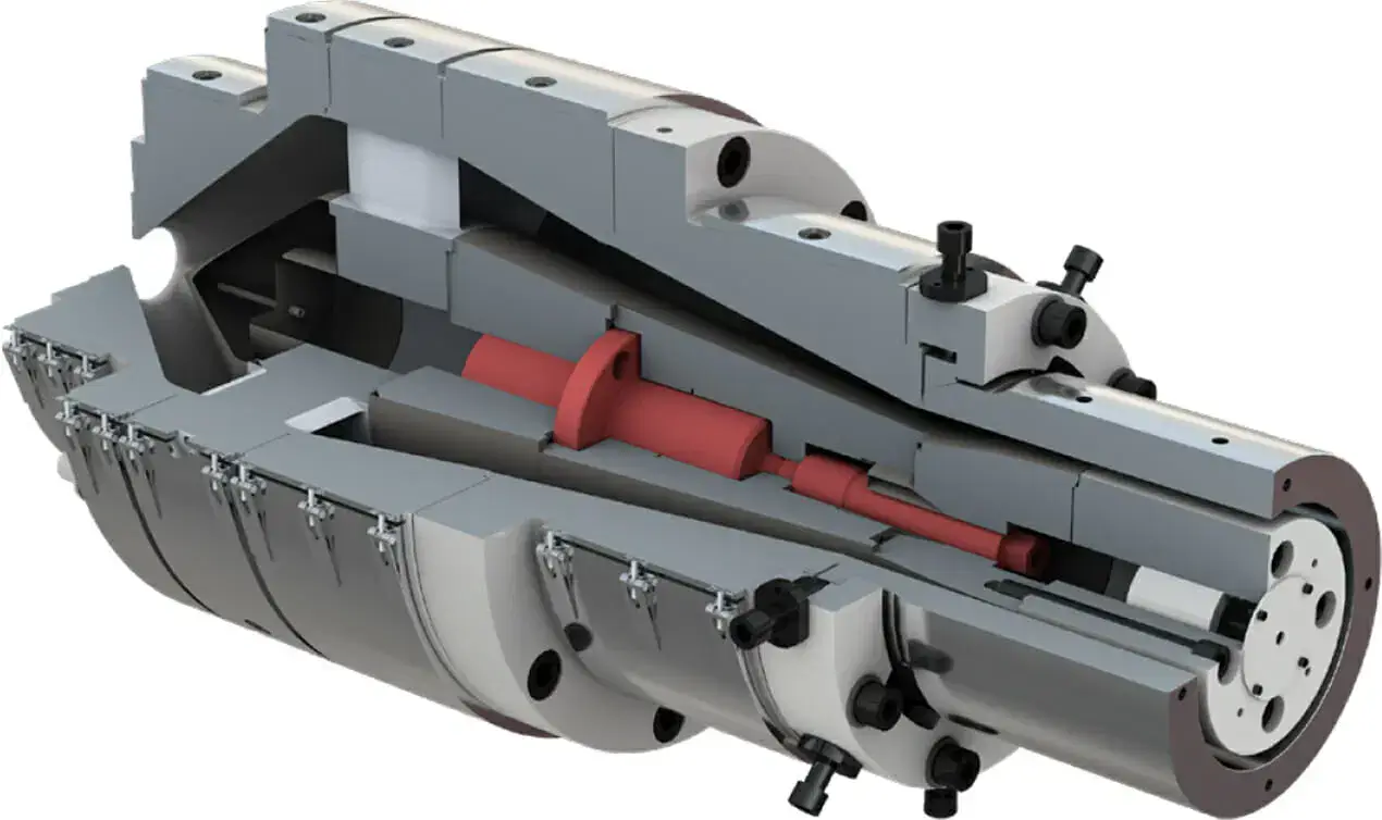 Die head cross section