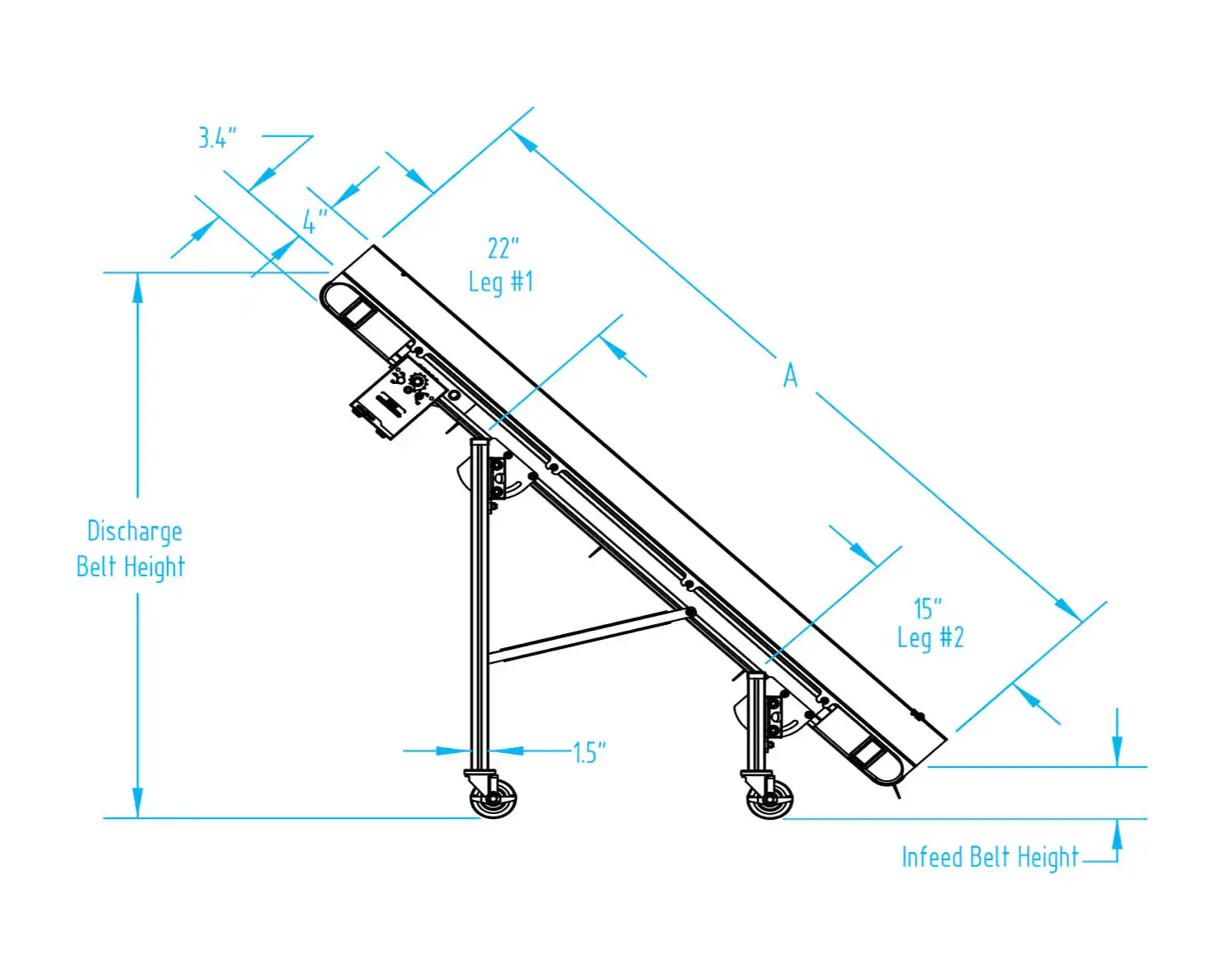 Conveyor Model EAC side view
