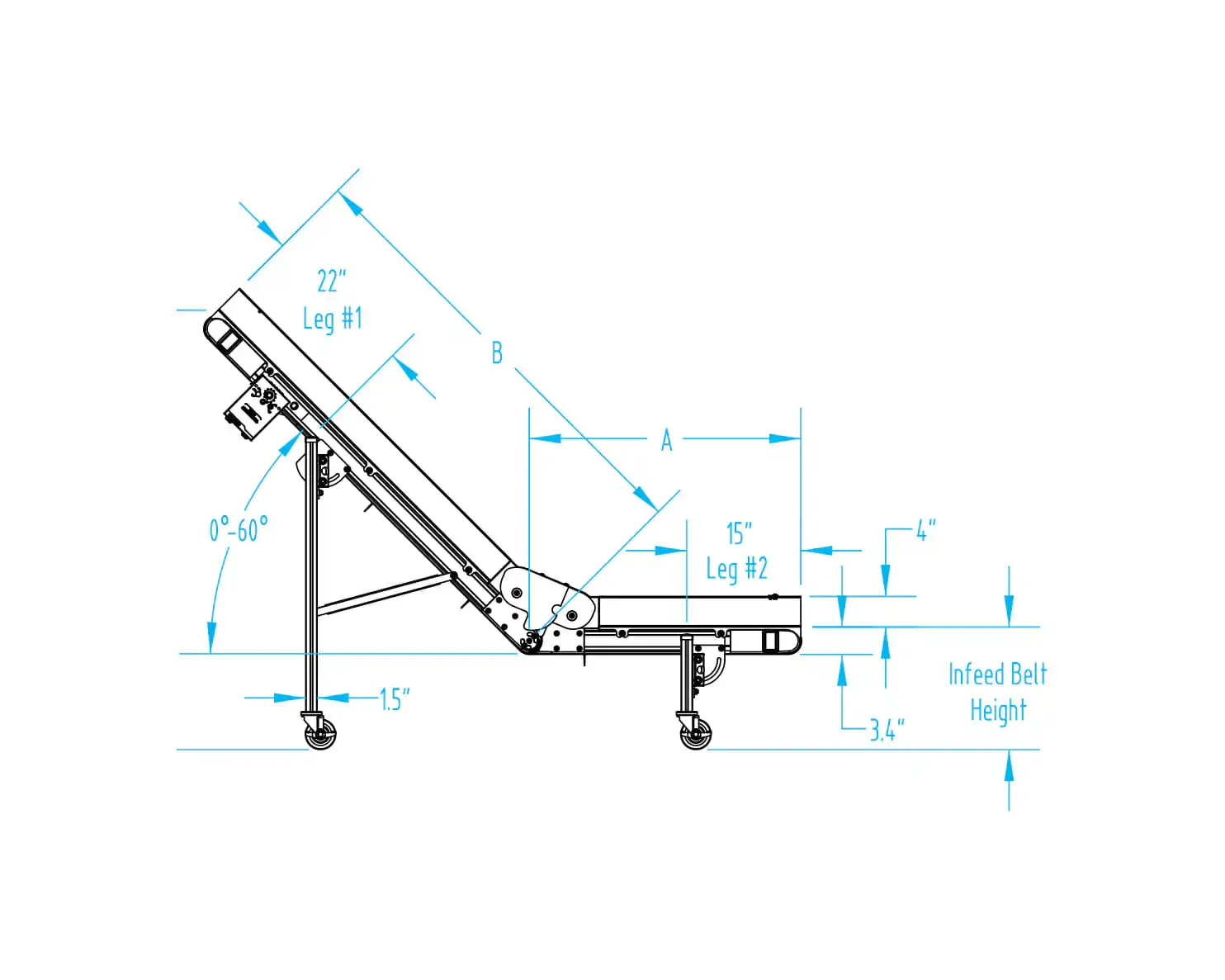 Conveyor Model EAK side view