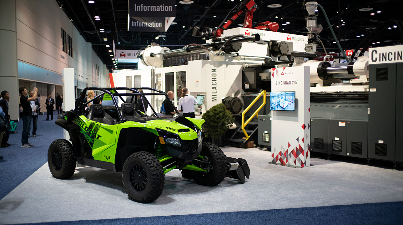 Green wildcat at a milacron showcase