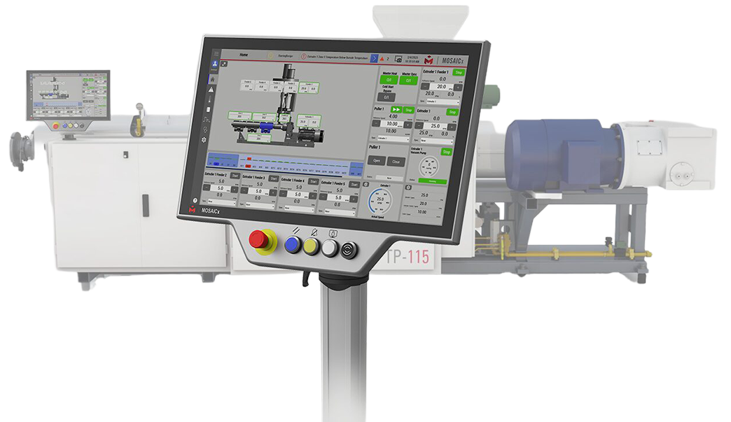 Mosaic extrusion control